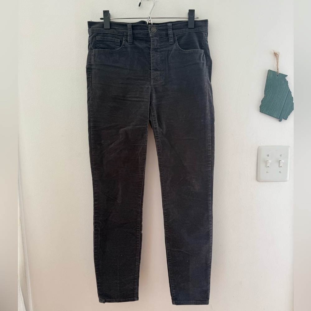 J. Crew Women's Black Velvety Skinny Jeans 28